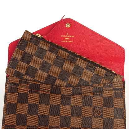 Louis Vuitton Damier Ebene Josephine Wallet Red 6 of 8