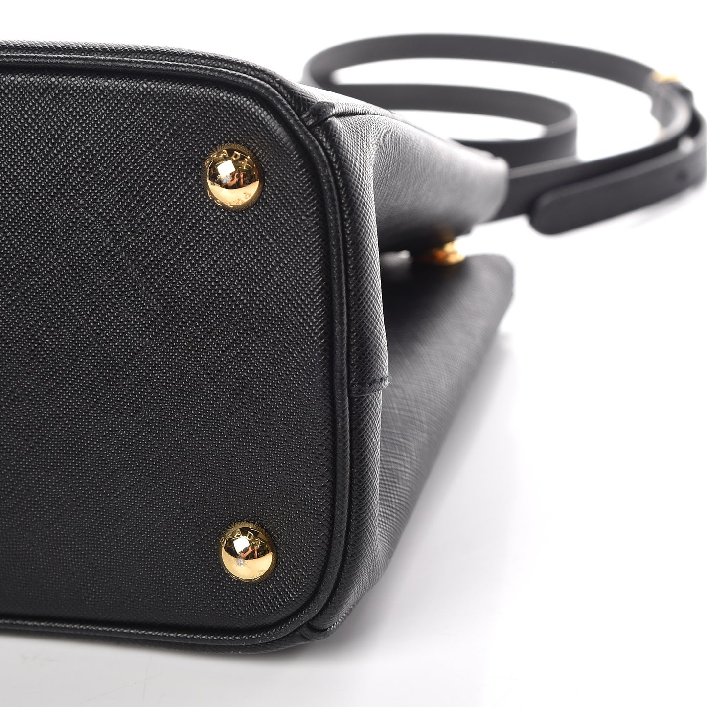 Saffiano Small Galleria Double Zip Tote Black