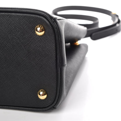 Prada Saffiano Small Galleria Double Zip Tote Black 10 of 10