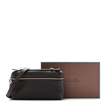 Loro Piana Grained Calfskin L19 Extra Pocket Pouch Dark Chocolate Liquorice 10 of 10