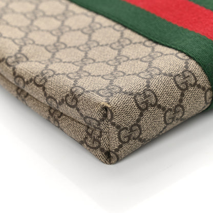 Gucci GG Supreme Monogram Web Messenger Bag Black 12 of 14