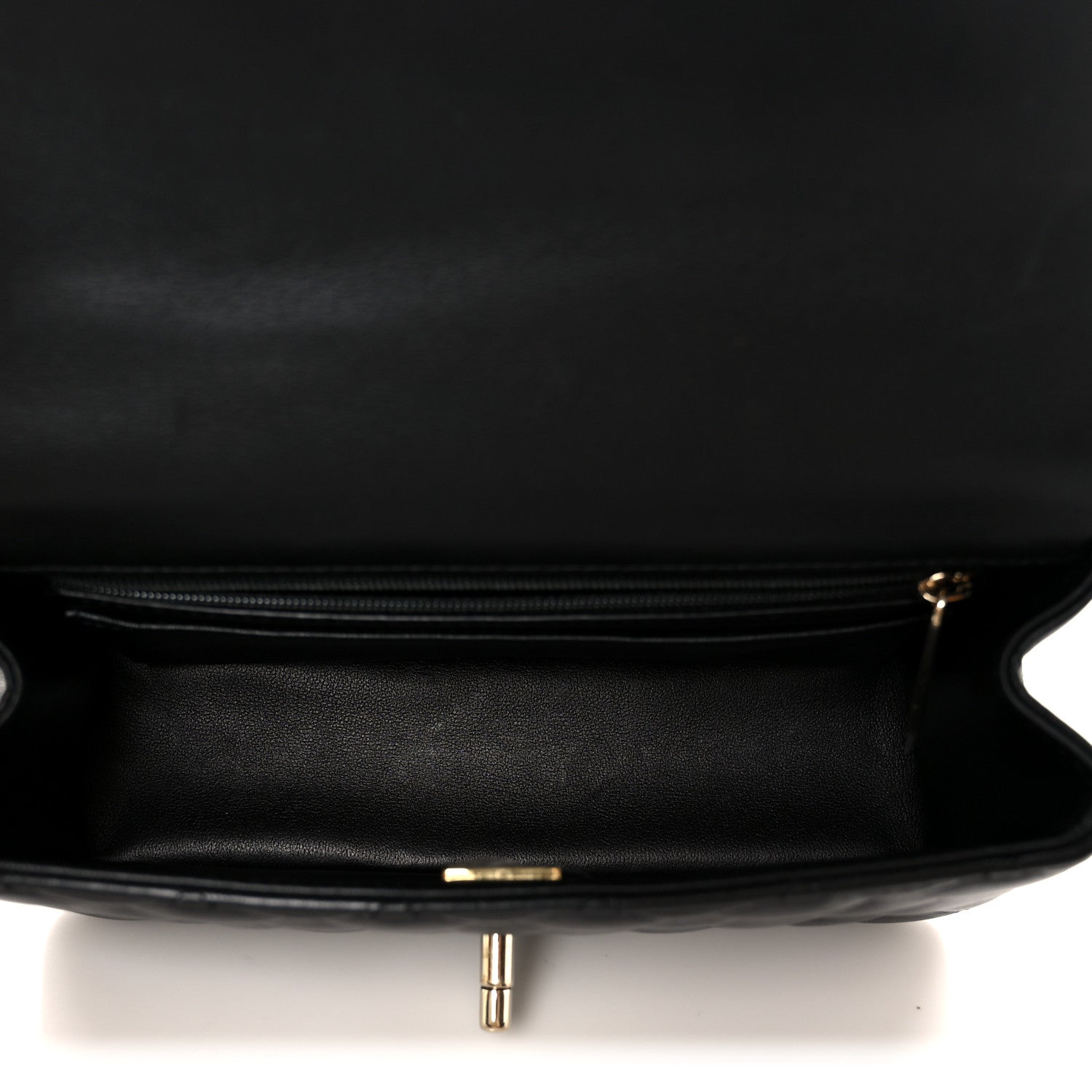 Chanel Lambskin Quilted Mini Top Handle Rectangular Flap Black 5 of 11