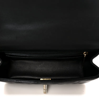 Chanel Lambskin Quilted Mini Top Handle Rectangular Flap Black 5 of 11