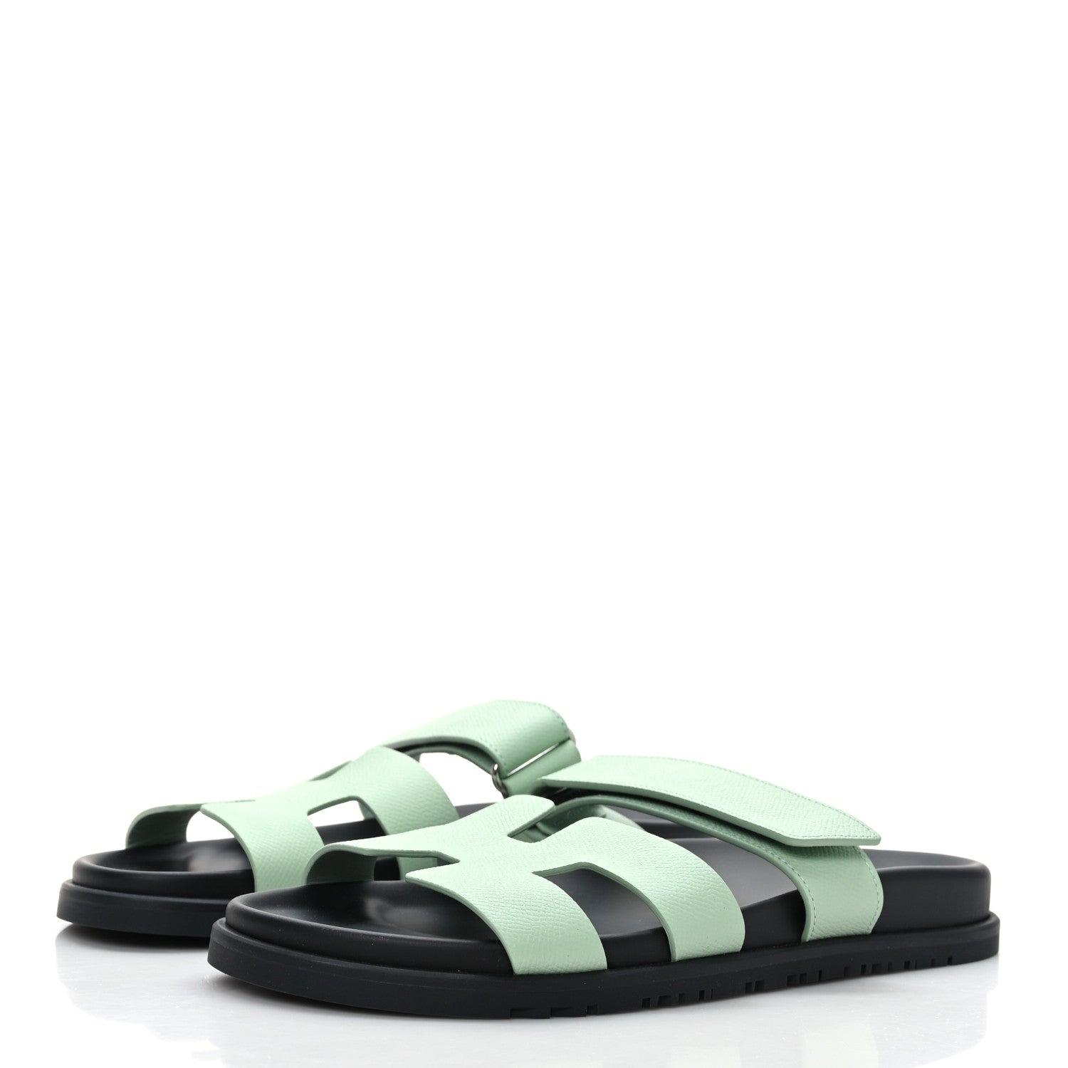 Hermes Epsom Womens Chypre Sandals 40 Vert Jade 3 of 8