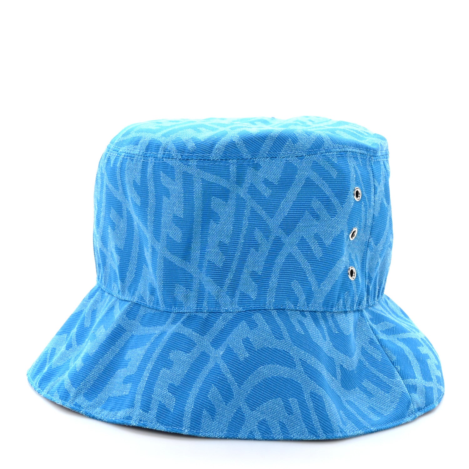 Fendi X SARA COLEMAN Canvas FF Vertigo Bucket Hat M Turquoise 3 of 7