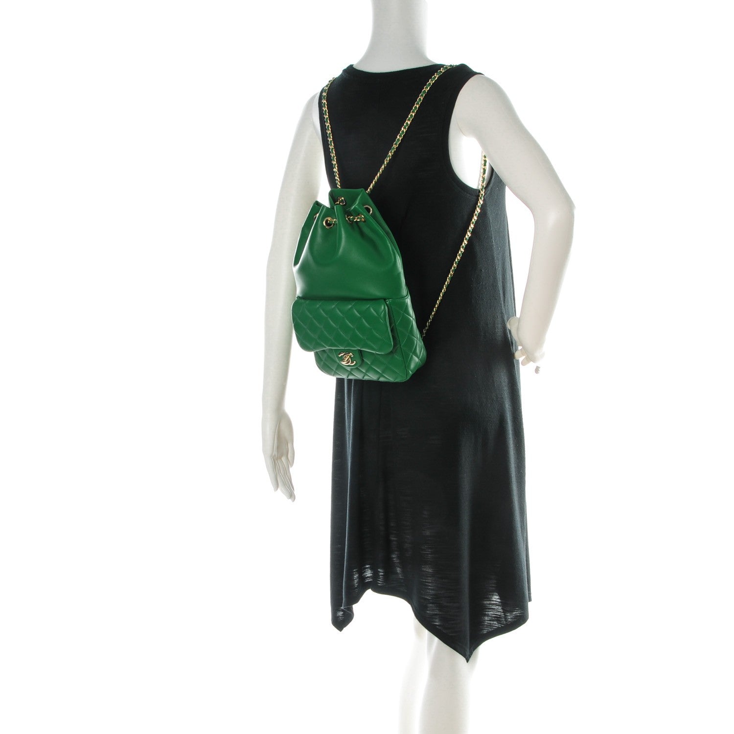 Chanel Lambskin Quilted Small In Seoul Backpack Green 2 of 8