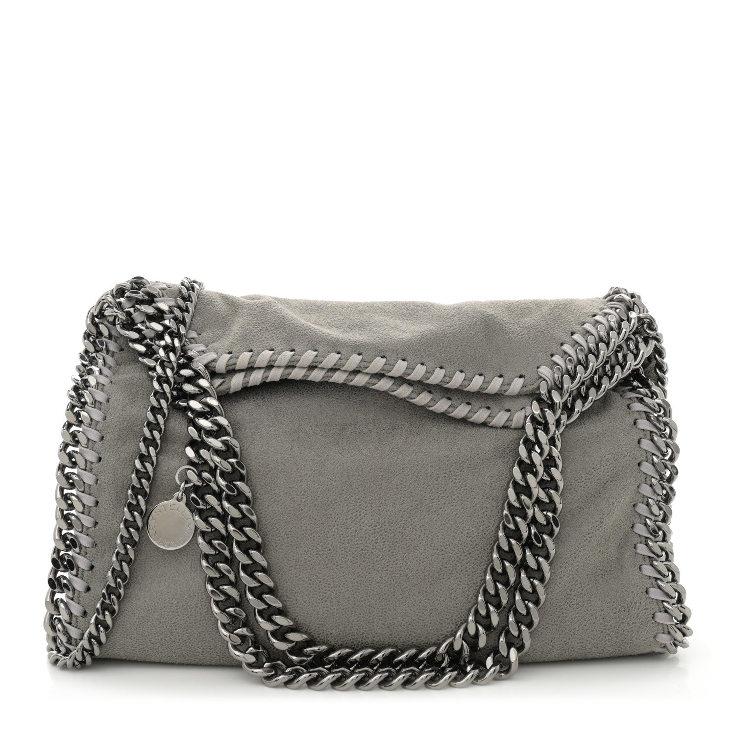 Stella McCartney Shaggy Deer Mini Falabella Fold Over Tote Light Grey 1 of 10