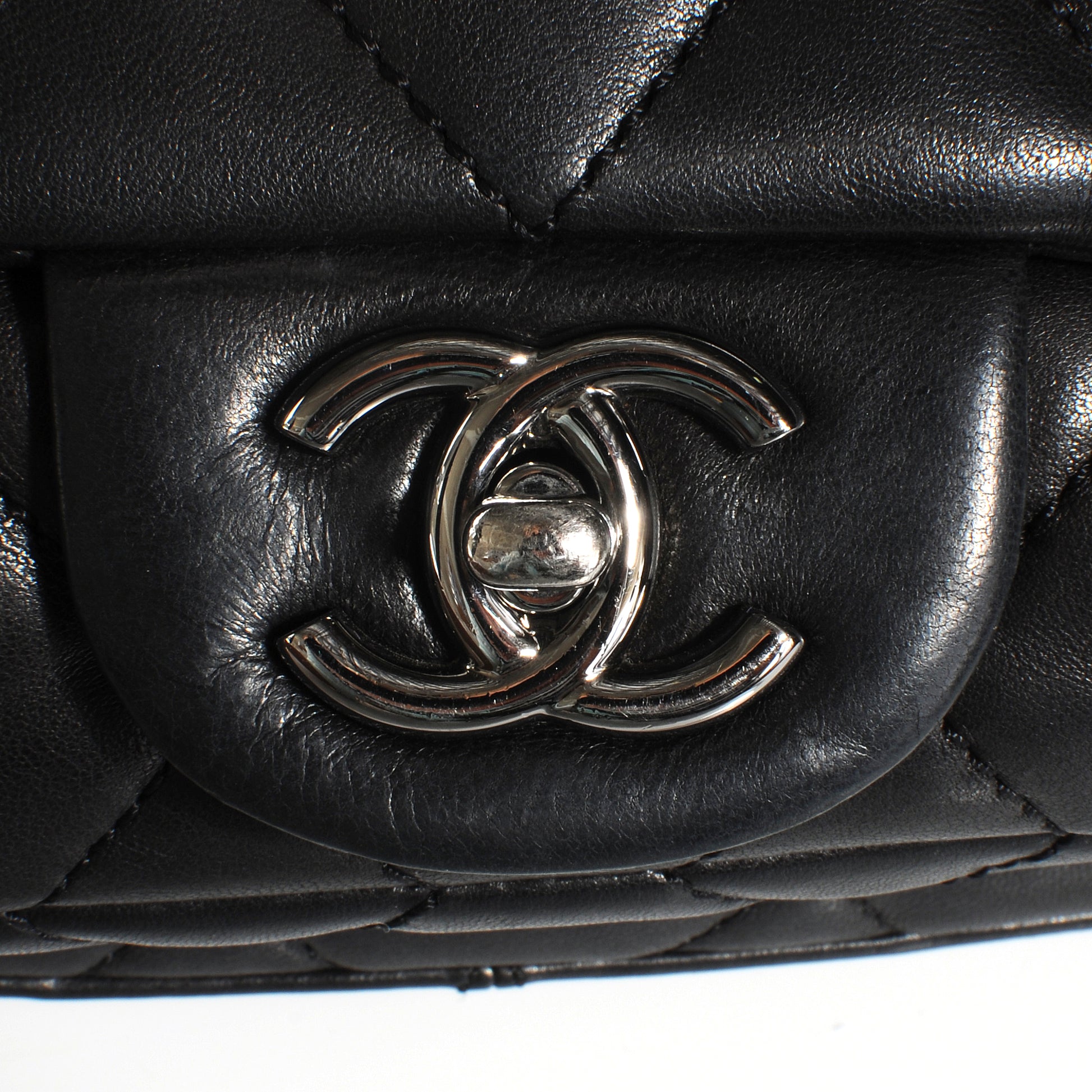 Chanel Lambskin Quilted 3 Large Flap Black 5 of 9
