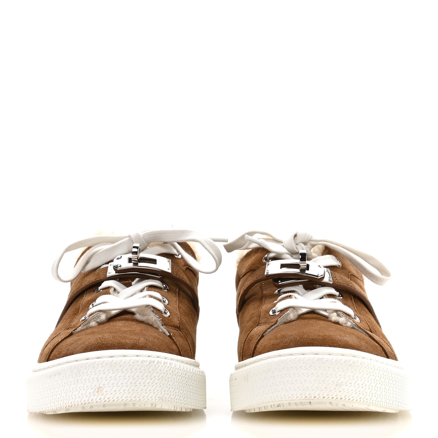 Suede Goatskin Woolskin Day Sneakers 38 Brun Fume Ecru