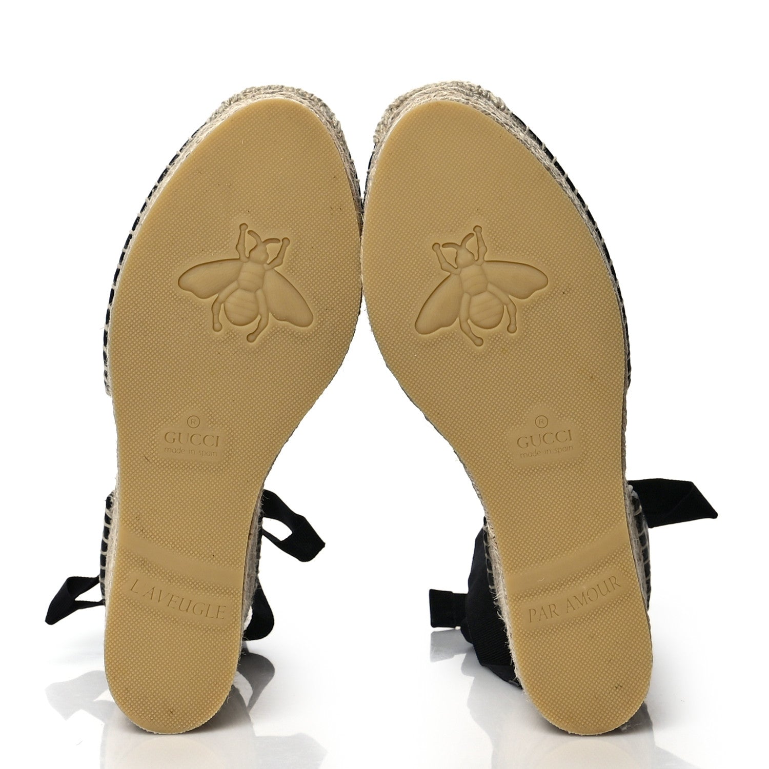 Gucci Nappa Matelasse GG Marmont Ankle Wrap Platform 35/120mm Espadrille Wedges 39 Black 5 of 8
