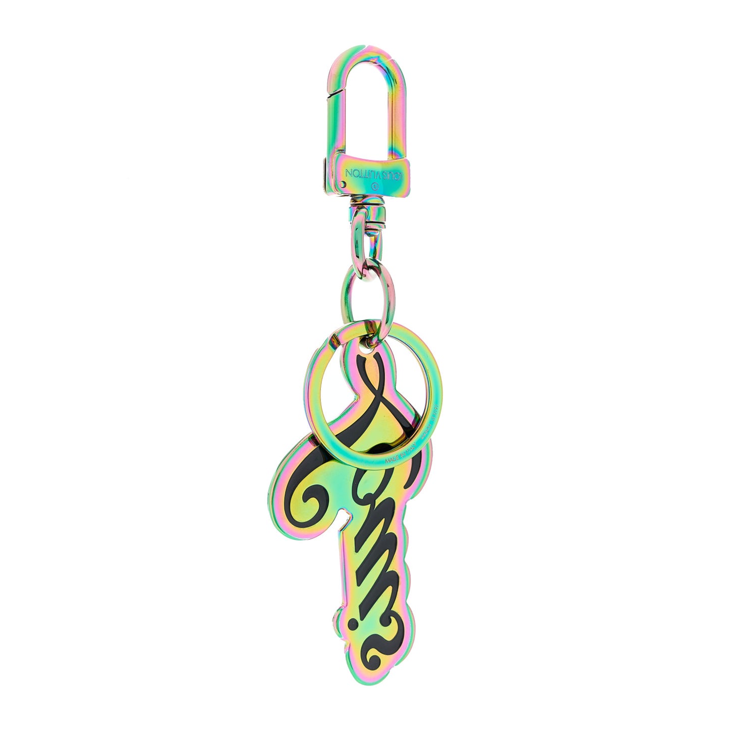 Metallic Rainbow Porte Cles Louis Bag Charm Key Holder Multicolor