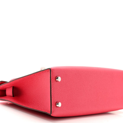 Hermes Epsom Mini Kelly Sellier 20 Rose Extreme 9 of 11