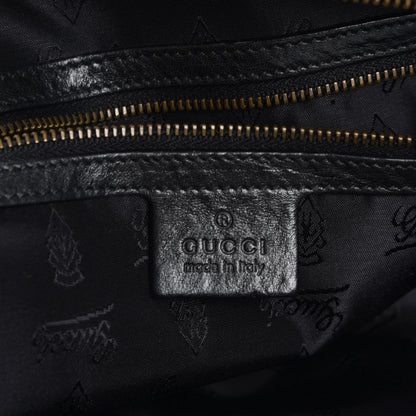 Gucci Suede Calfskin Large Babouska Studded Boston Black 11 of 19