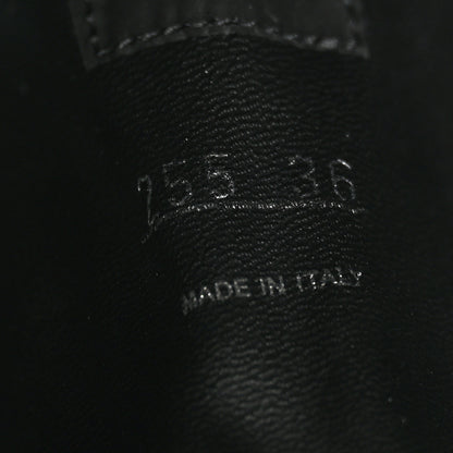 Prada Spazzolato Rois Nylon Metal Triangle Logo Monolith Pouch Pocket 55mm Boots 36 Black 8 of 10
