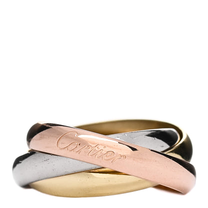 Cartier 18K Pink Yellow White Gold Classic Cartier Trinity Ring 51 5.75 1 of 5