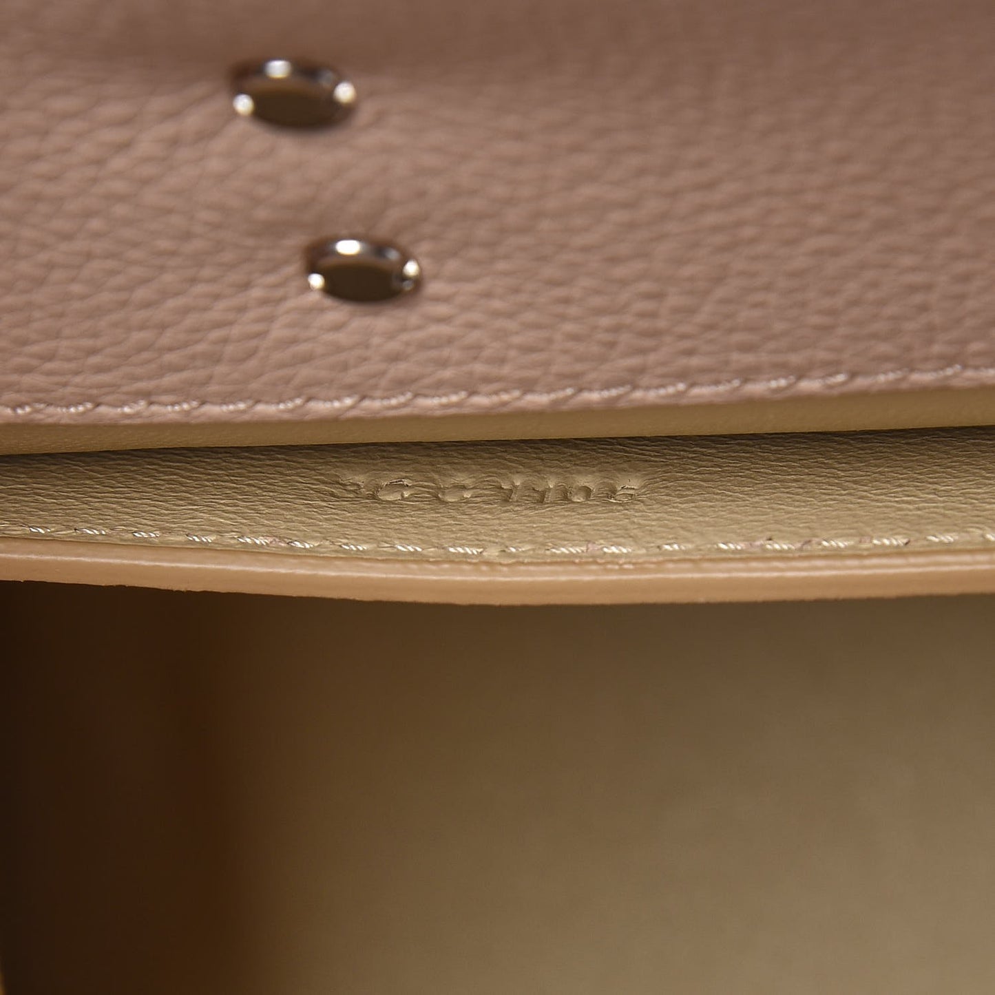 Grained Calfskin Small Horizon Satchel Nude Pink