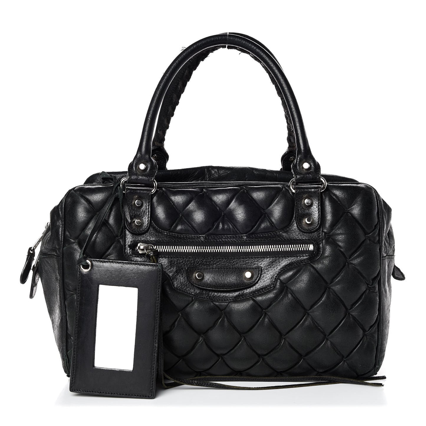 Chevre Quilted Matelasse MM Black