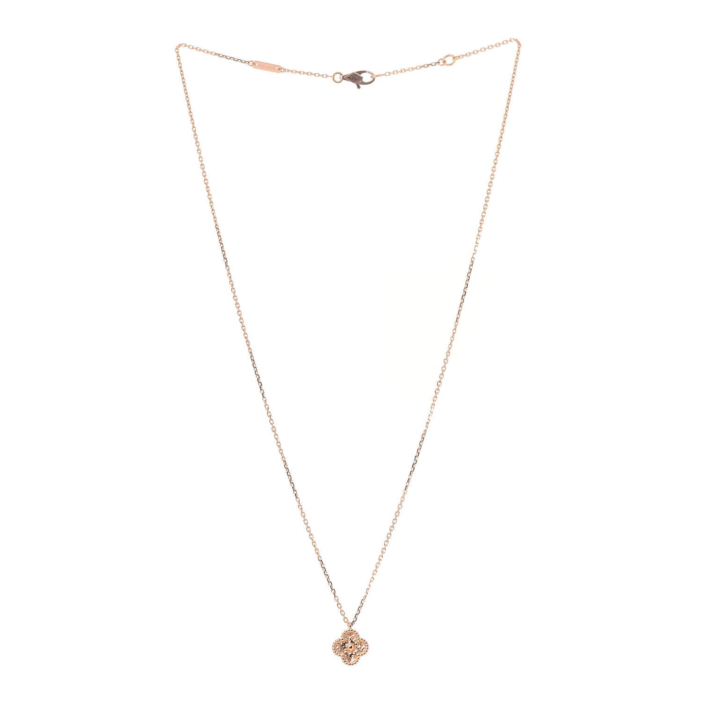 18K Rose Gold Sweet Alhambra Pendant Necklace