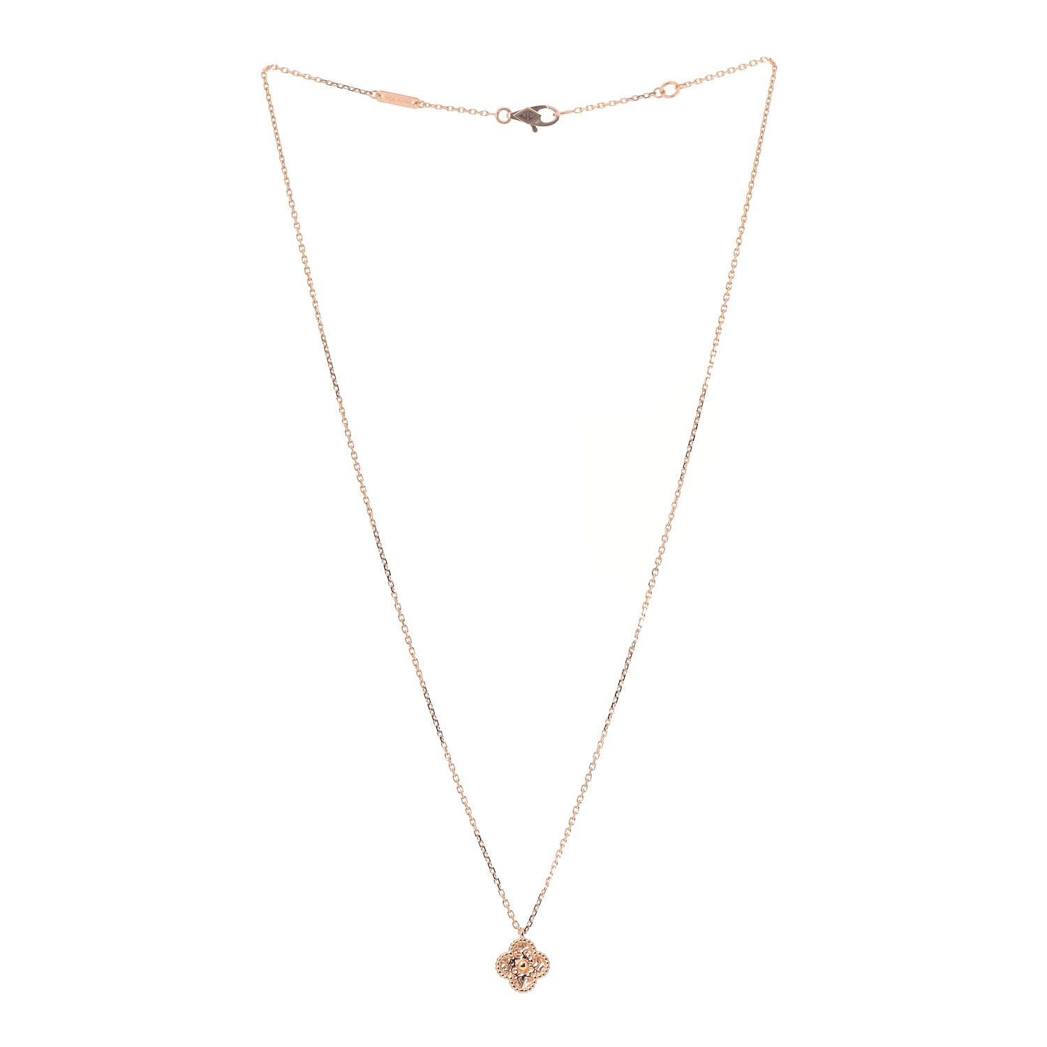 Van Cleef & Arpels 18K Rose Gold Sweet Alhambra Pendant Necklace 3 of 6