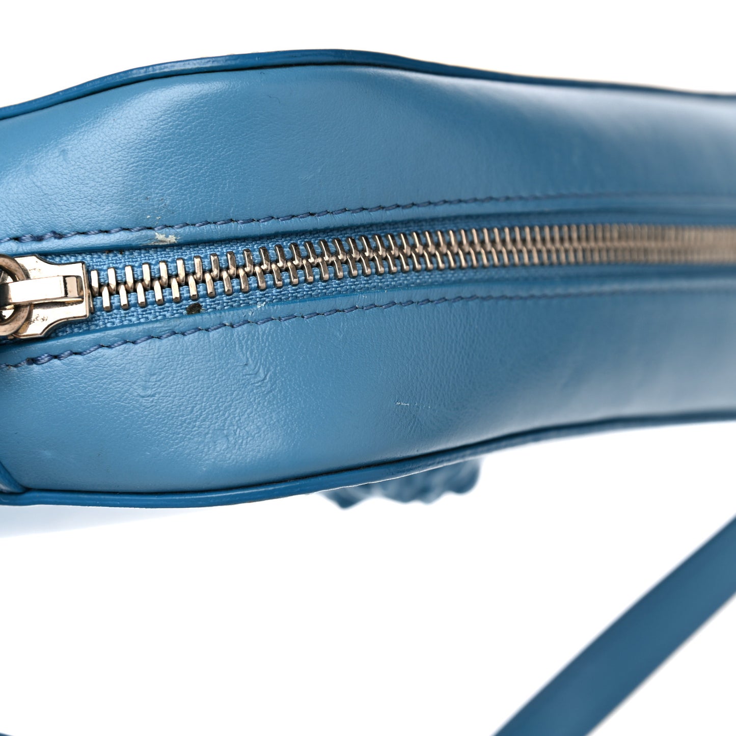 Calfskin Palazzo Medusa Camera Bag Blue