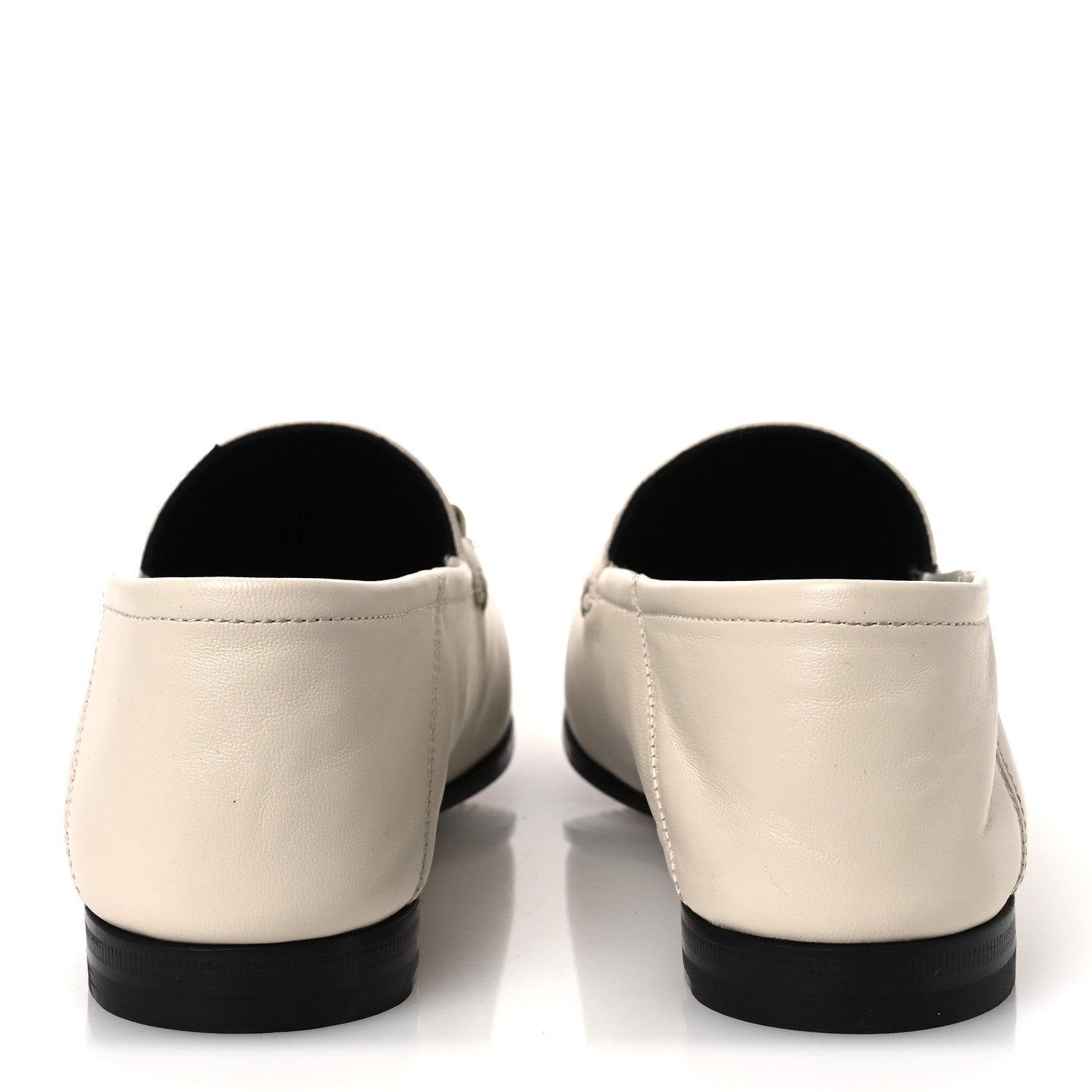 Gucci Lambskin Womens Brixton Horsebit Loafers 38.5 Mystic White 6 of 13