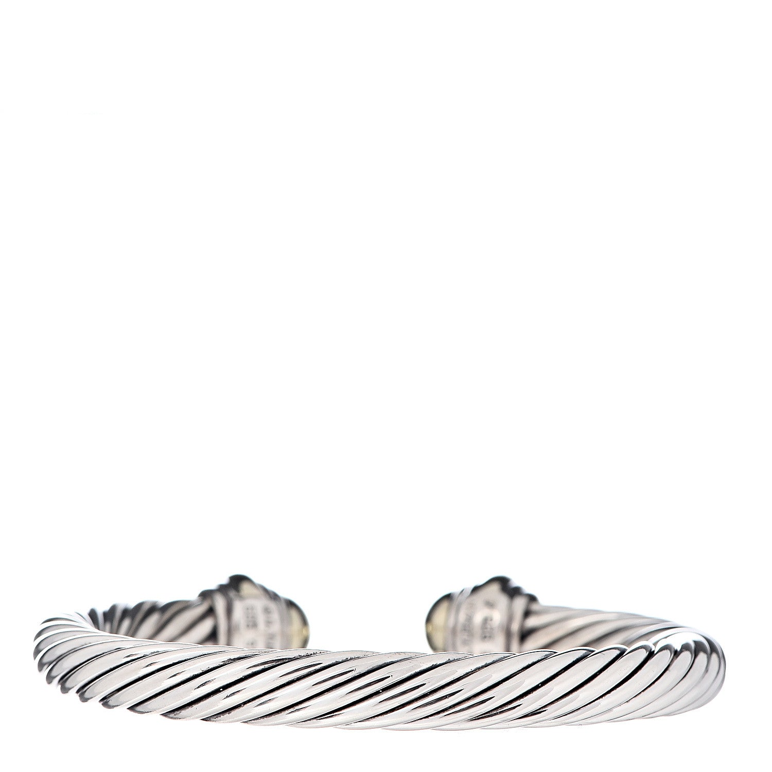 David Yurman Sterling Silver 14K Yellow Gold 7mm Cable Classics Bracelet 3 of 4