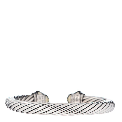 David Yurman Sterling Silver 14K Yellow Gold 7mm Cable Classics Bracelet 3 of 4