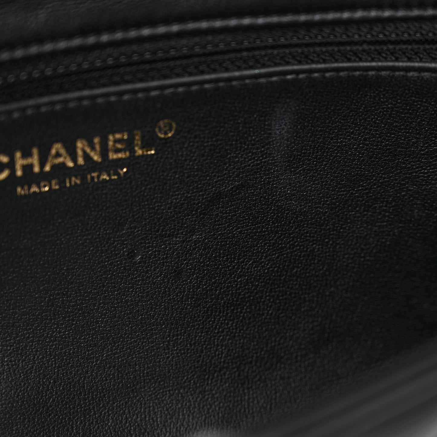 Lambskin Quilted Pearl CC Flap Clutch Black