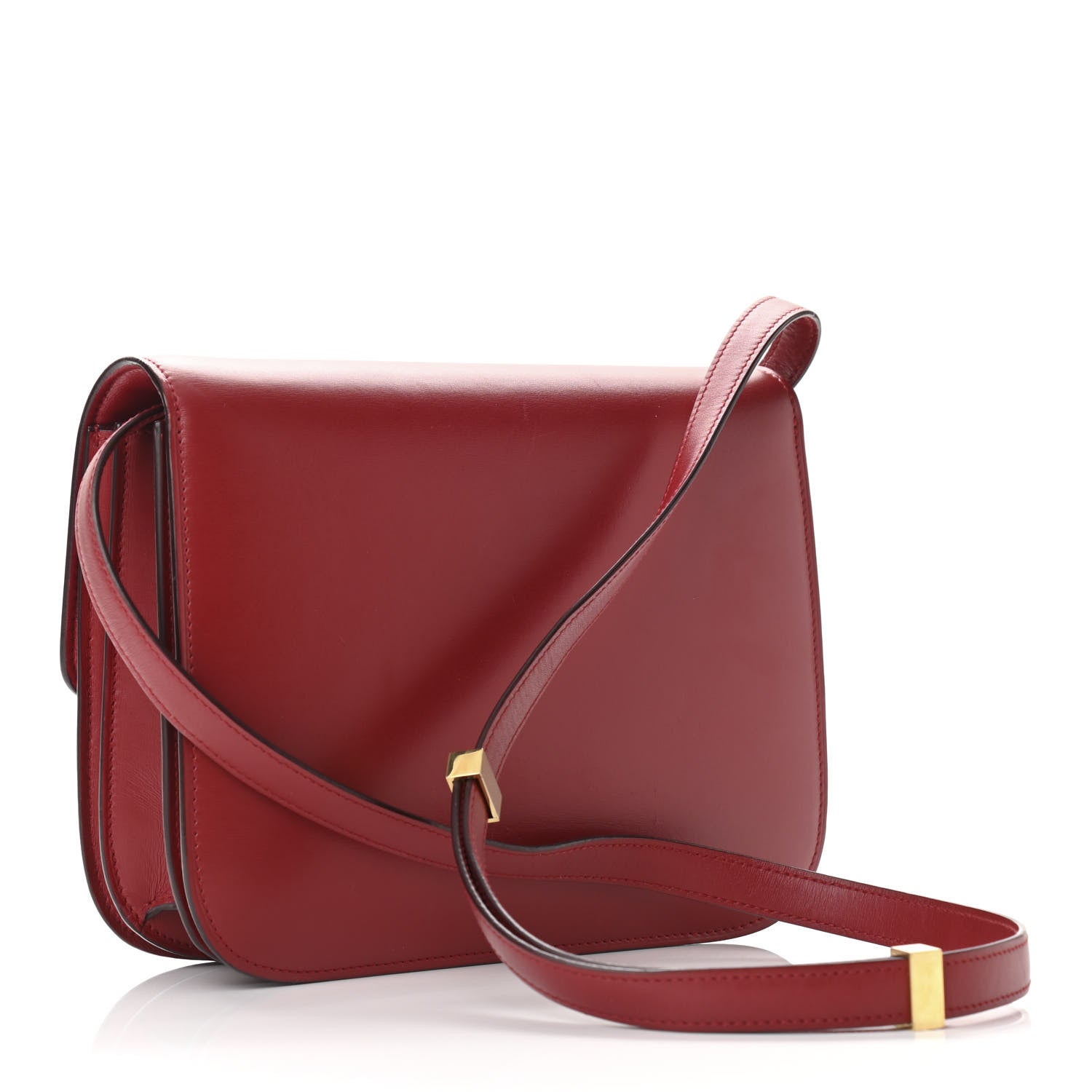 Celine Box Calfskin Medium Classic Box Flap Bag Red 3 of 10