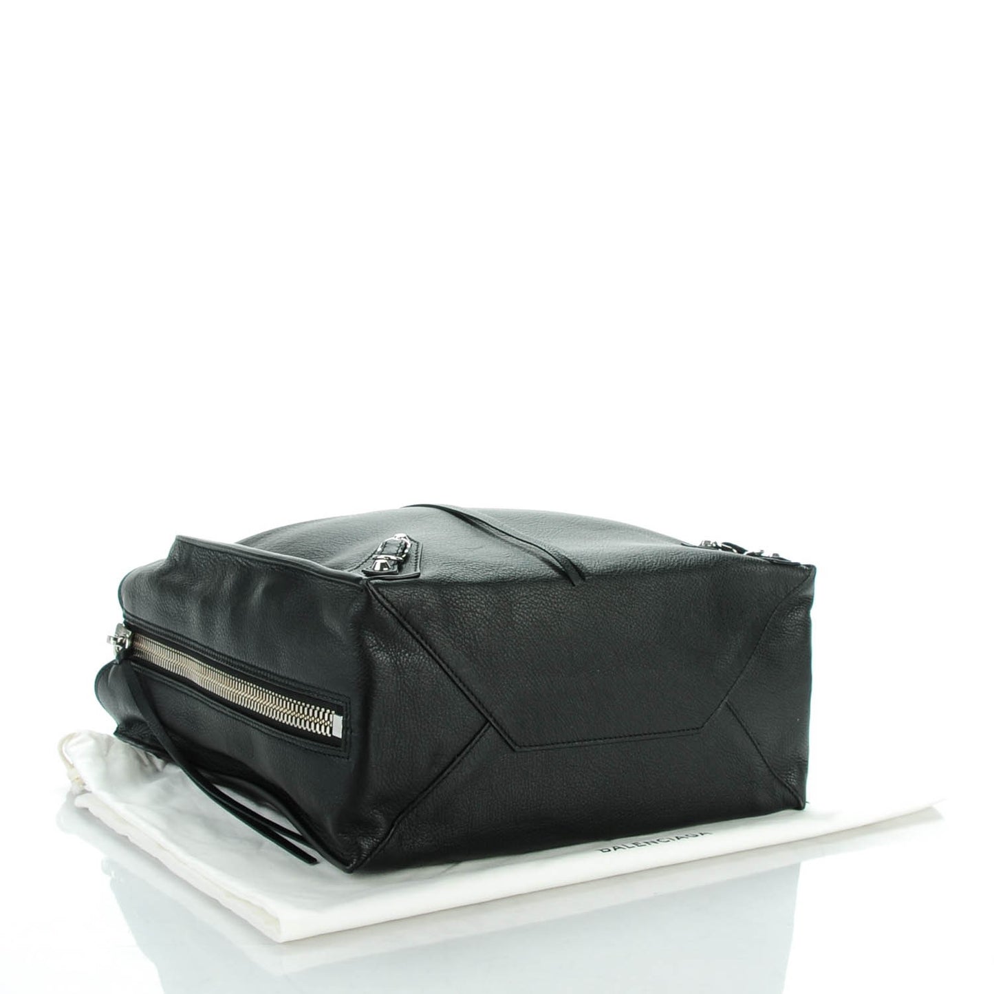 Calfskin Papier A5 Zip Around Tote Black