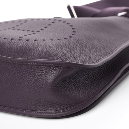 Hermes Taurillon Clemence Evelyne III GM Raisin 9 of 10