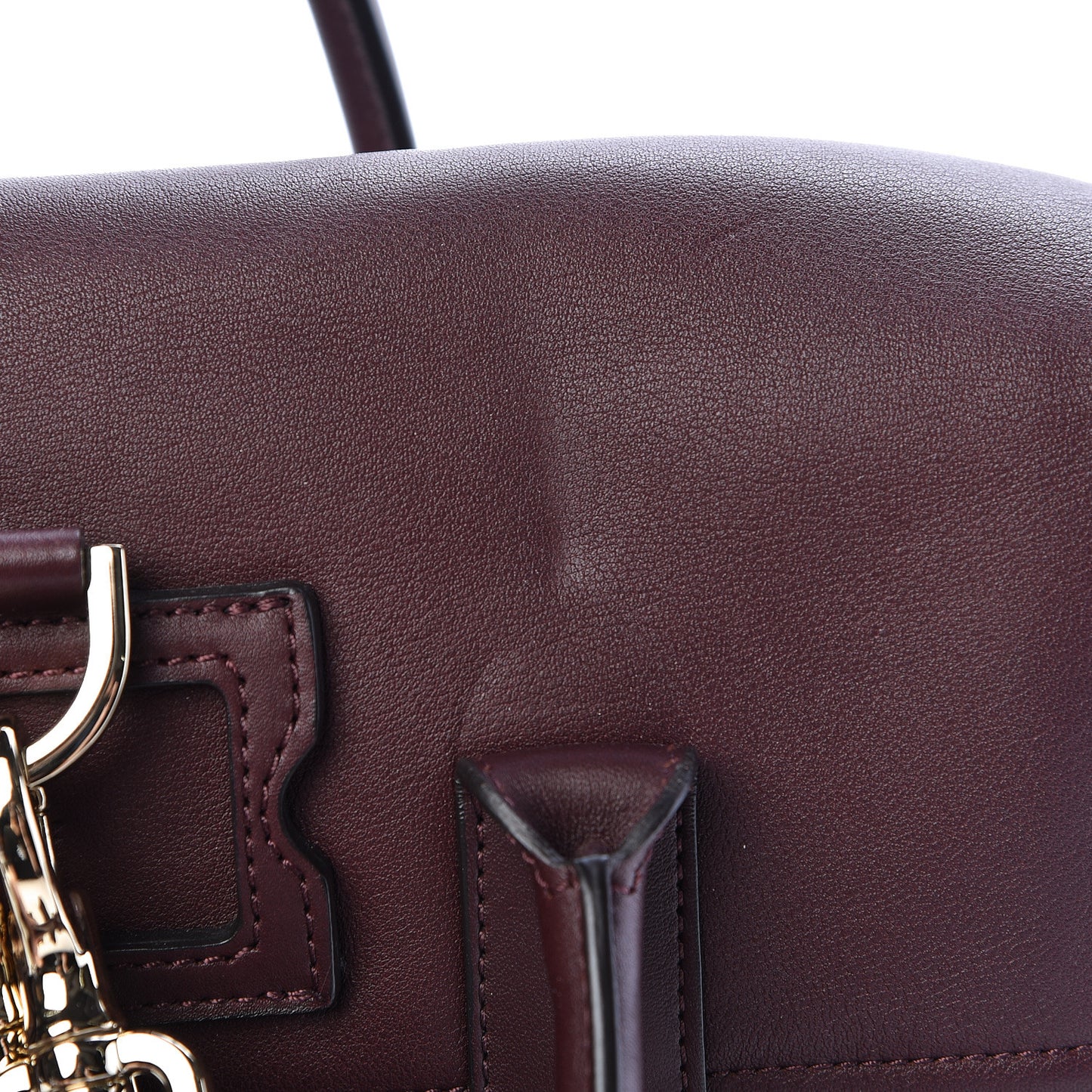 Calfskin Studded Medium Cara Delevingne Convertible Satchel Oxblood