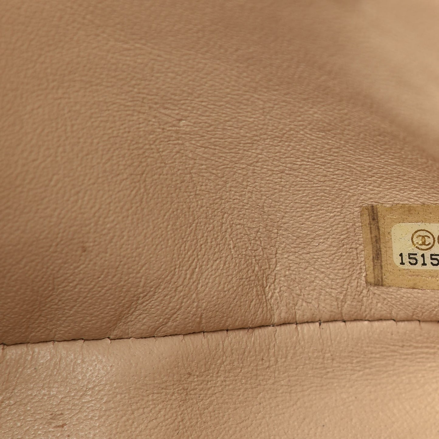 Caviar Quilted Jumbo Double Flap Light Beige