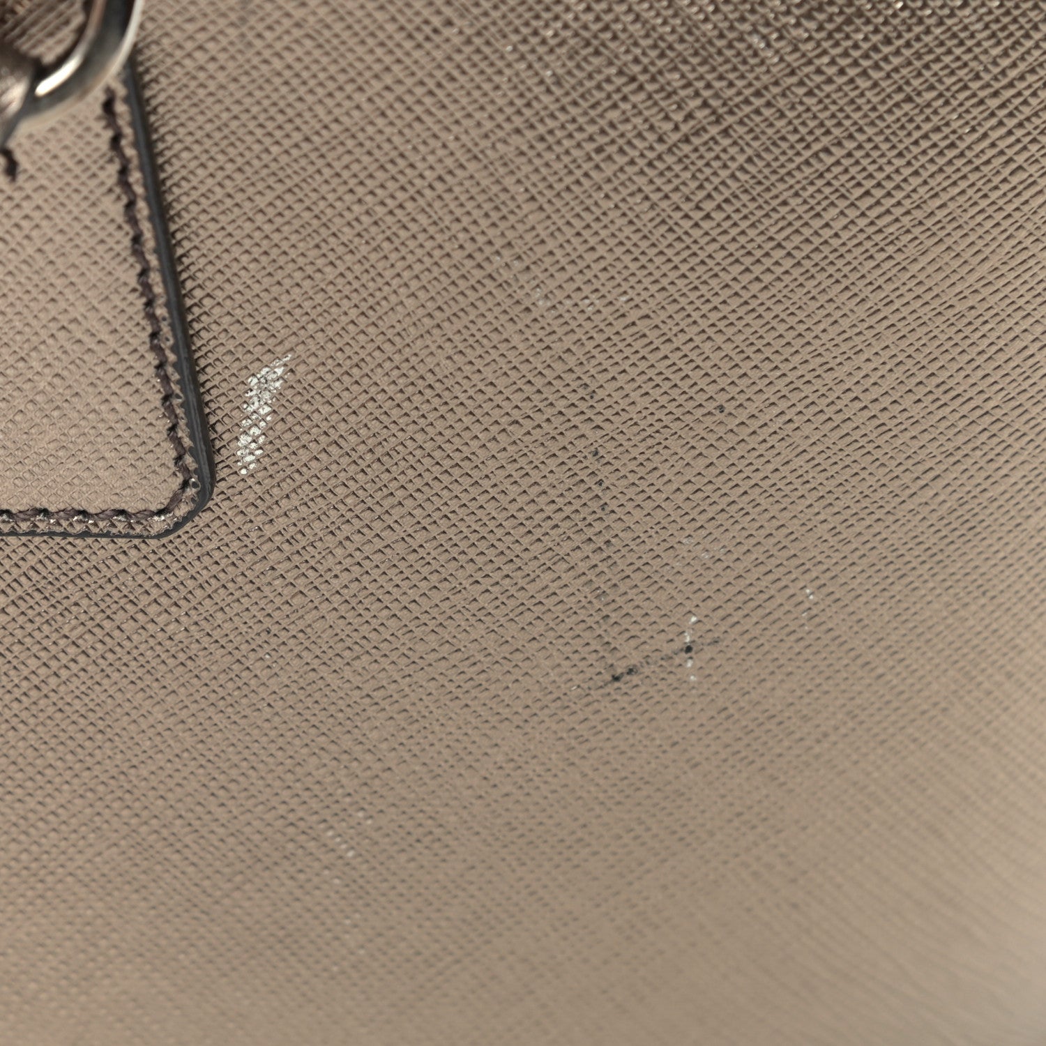 Prada Metallic Saffiano Lux Bowler Pirite 16 of 18