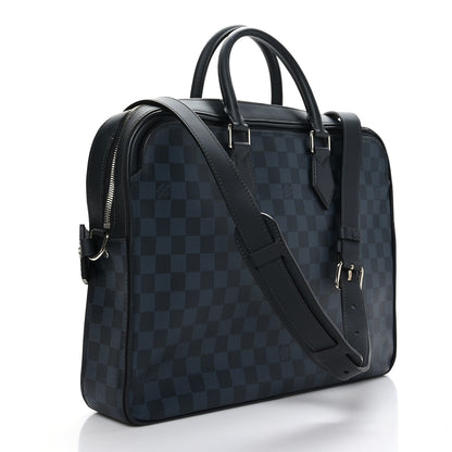 Louis Vuitton Damier Cobalt Dandy MM Briefcase 2 of 8