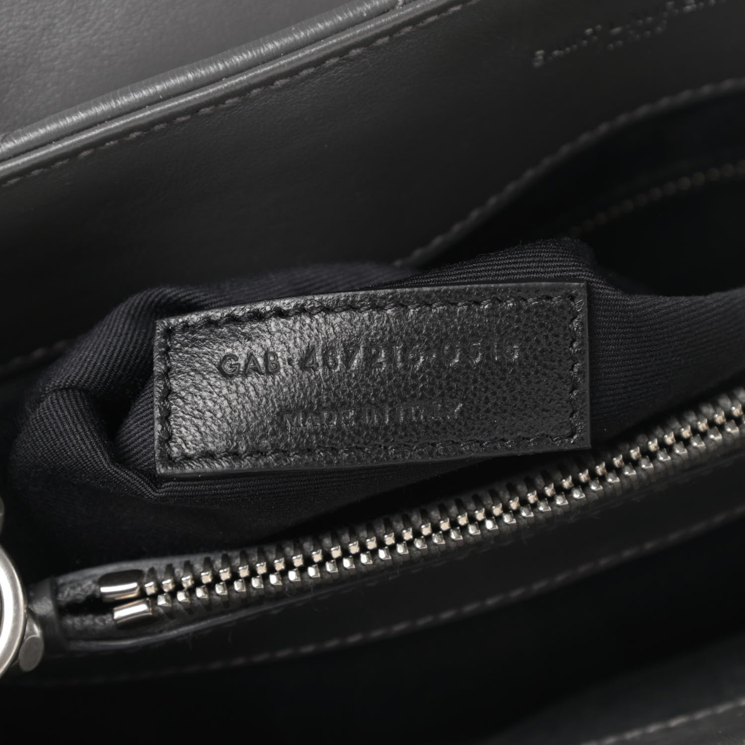 Saint Laurent Calfskin Y Quilted Monogram Medium Loulou Chain Satchel Asphalt 7 of 10
