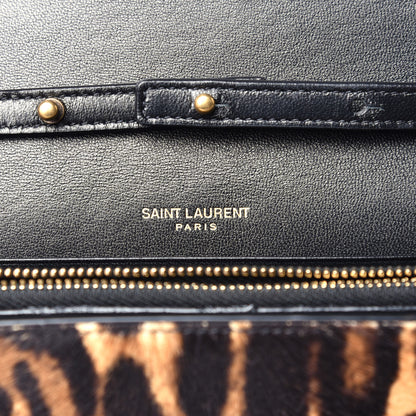 Saint Laurent Calf Hair Monogram Chain Wallet Leopard 6 of 11