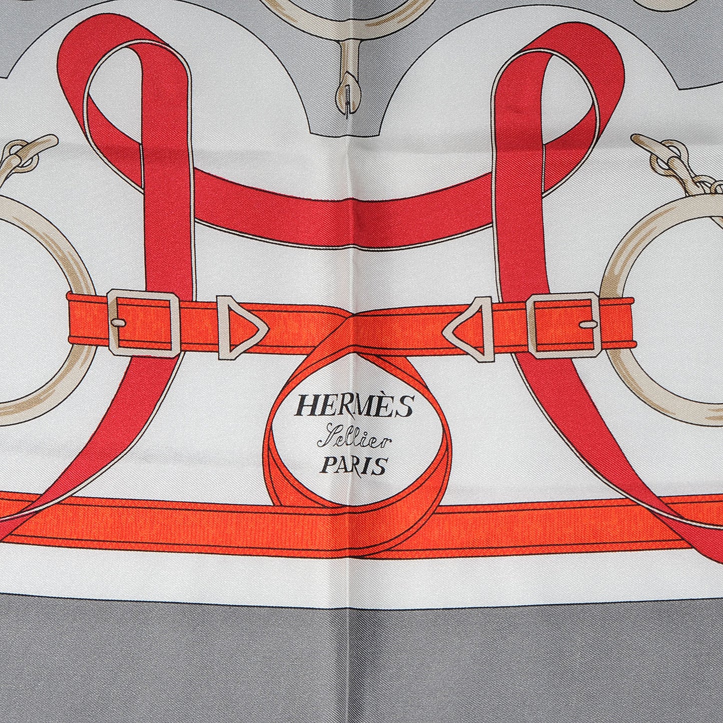 Silk Eperon D'Or Scarf 90 Grey