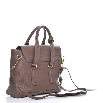 3.1 Phillip Lim 3.1 Textured Calfskin Medium Pashli Satchel Taupe 4 of 9