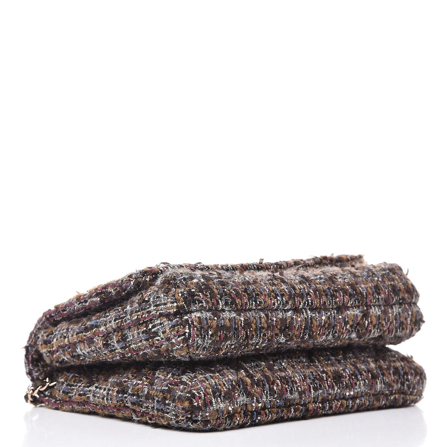 Tweed Wood Mini Coco Handle Flap Beige
