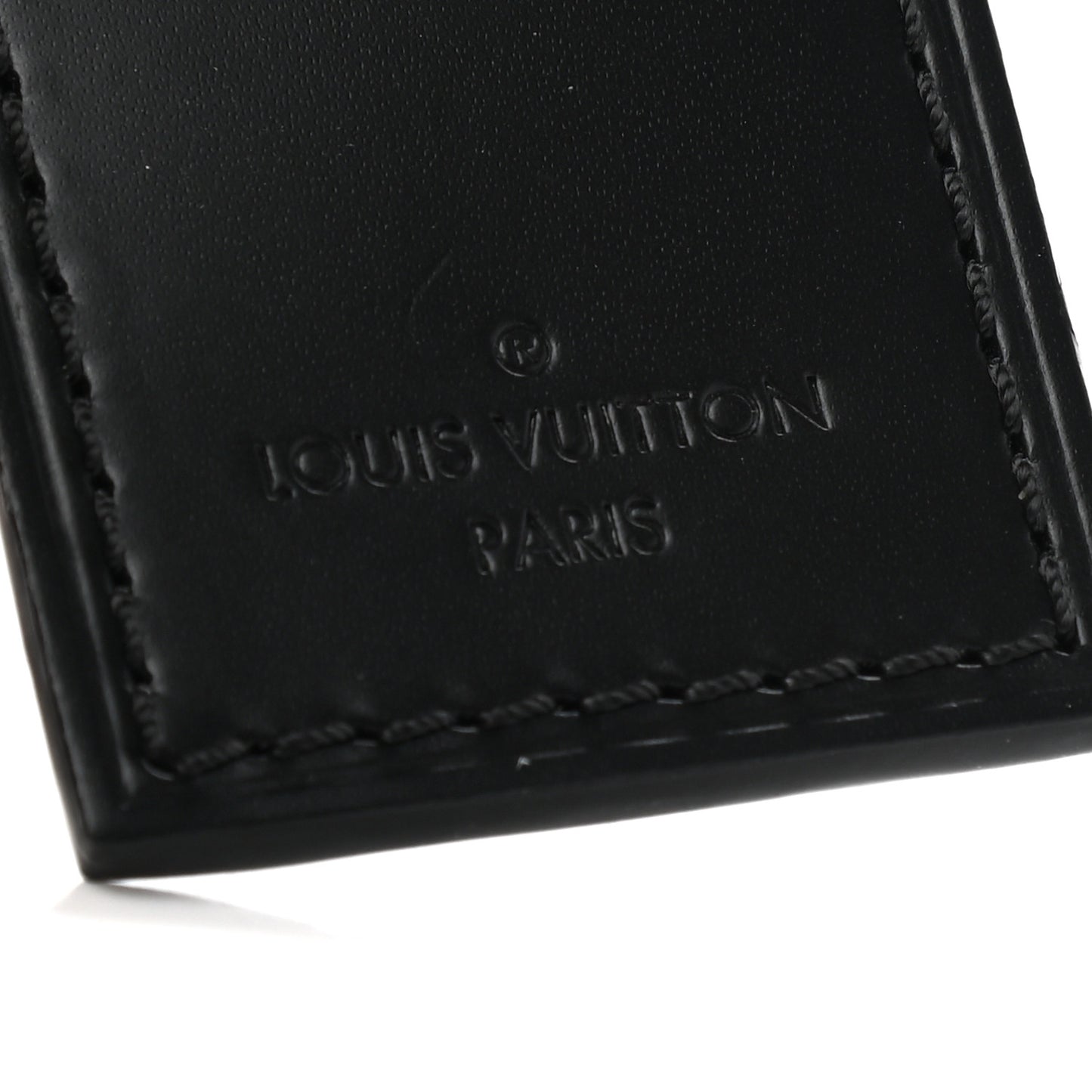 Calfskin Luggage Tag Black