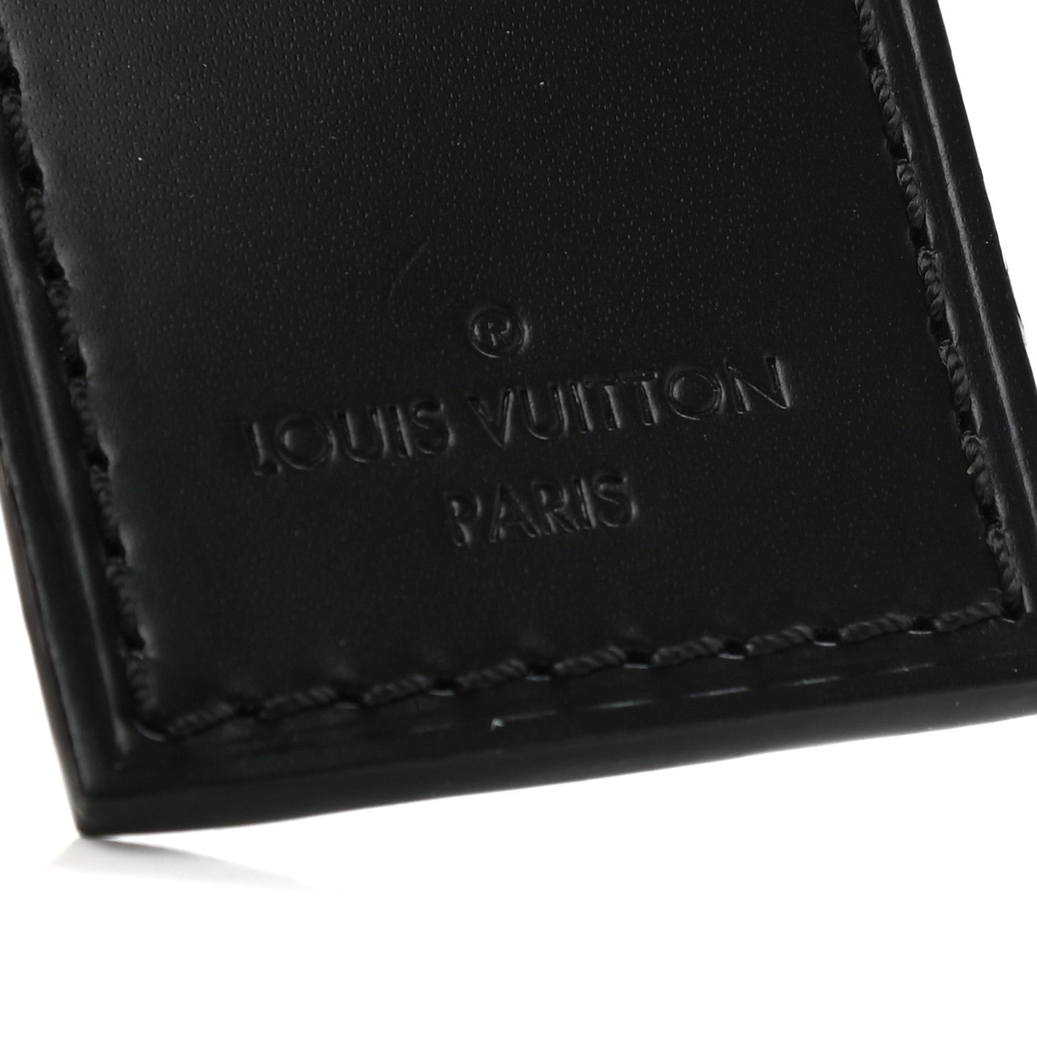 Louis Vuitton Calfskin Luggage Tag Black 3 of 4