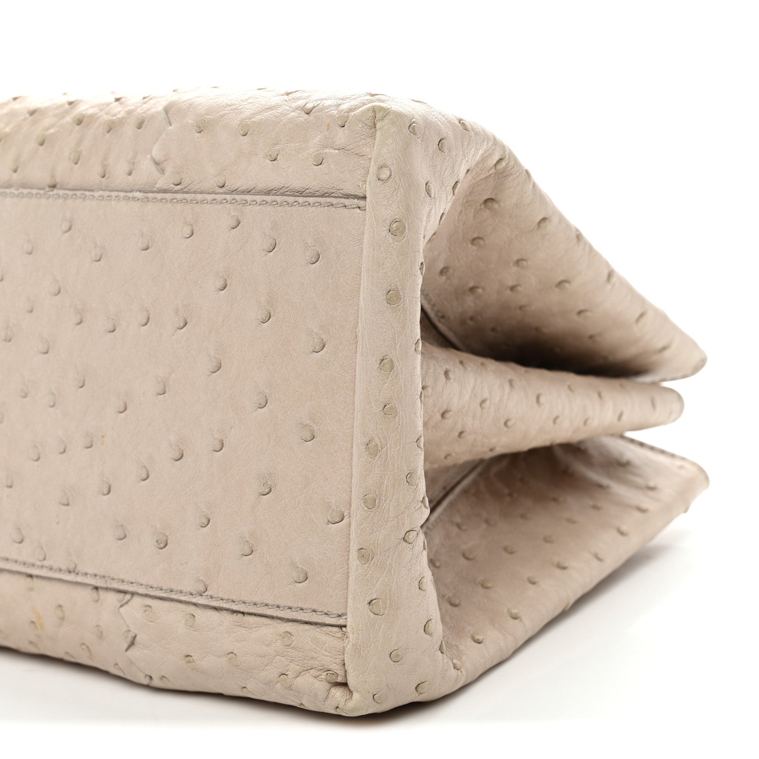 Bottega Veneta Ostrich Small Roma Tote Limestone 1842083