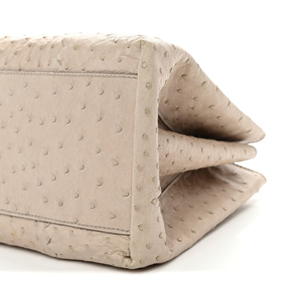Bottega Veneta Ostrich Small Roma Tote Limestone 10 of 11