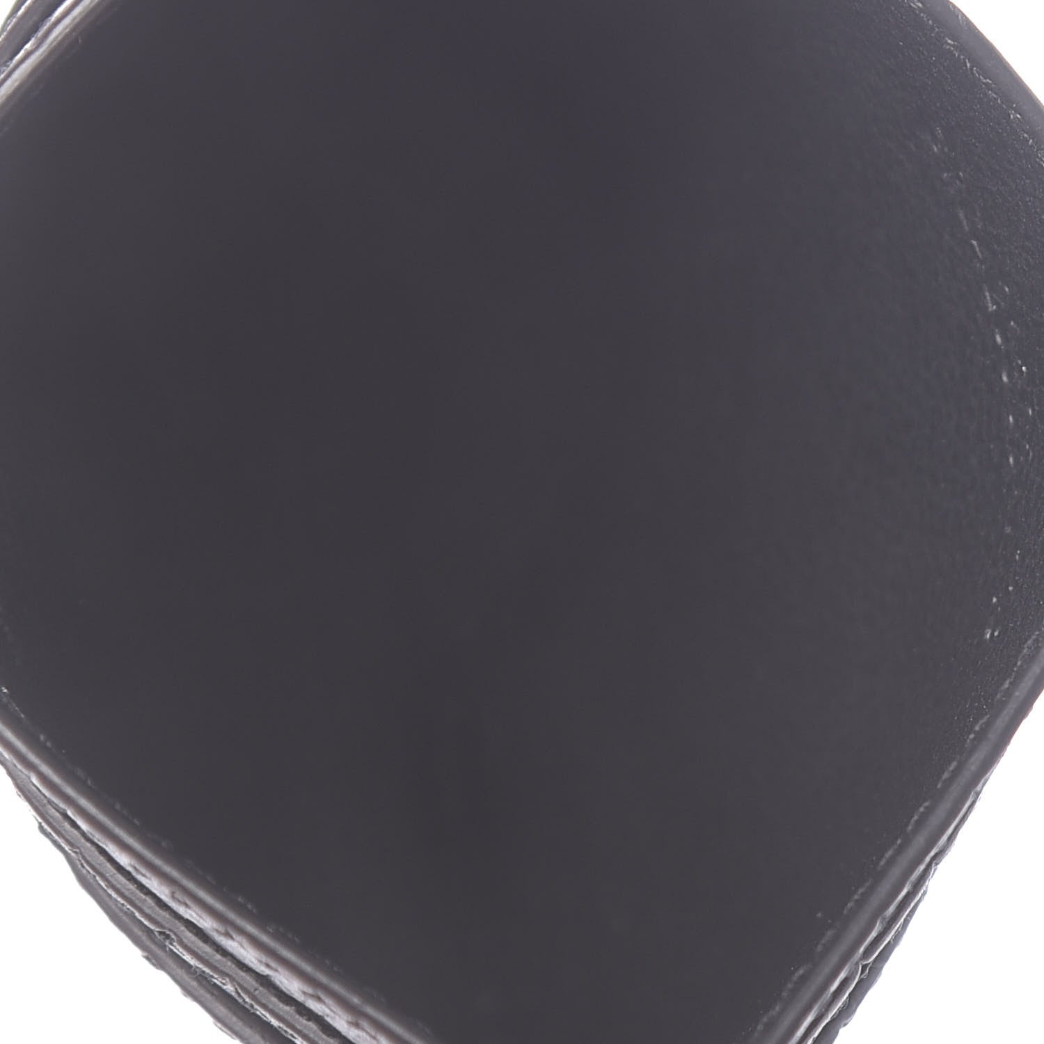 Saint Laurent Calfskin Crocodile Embossed Monogram Credit Card Case Black 5 of 8