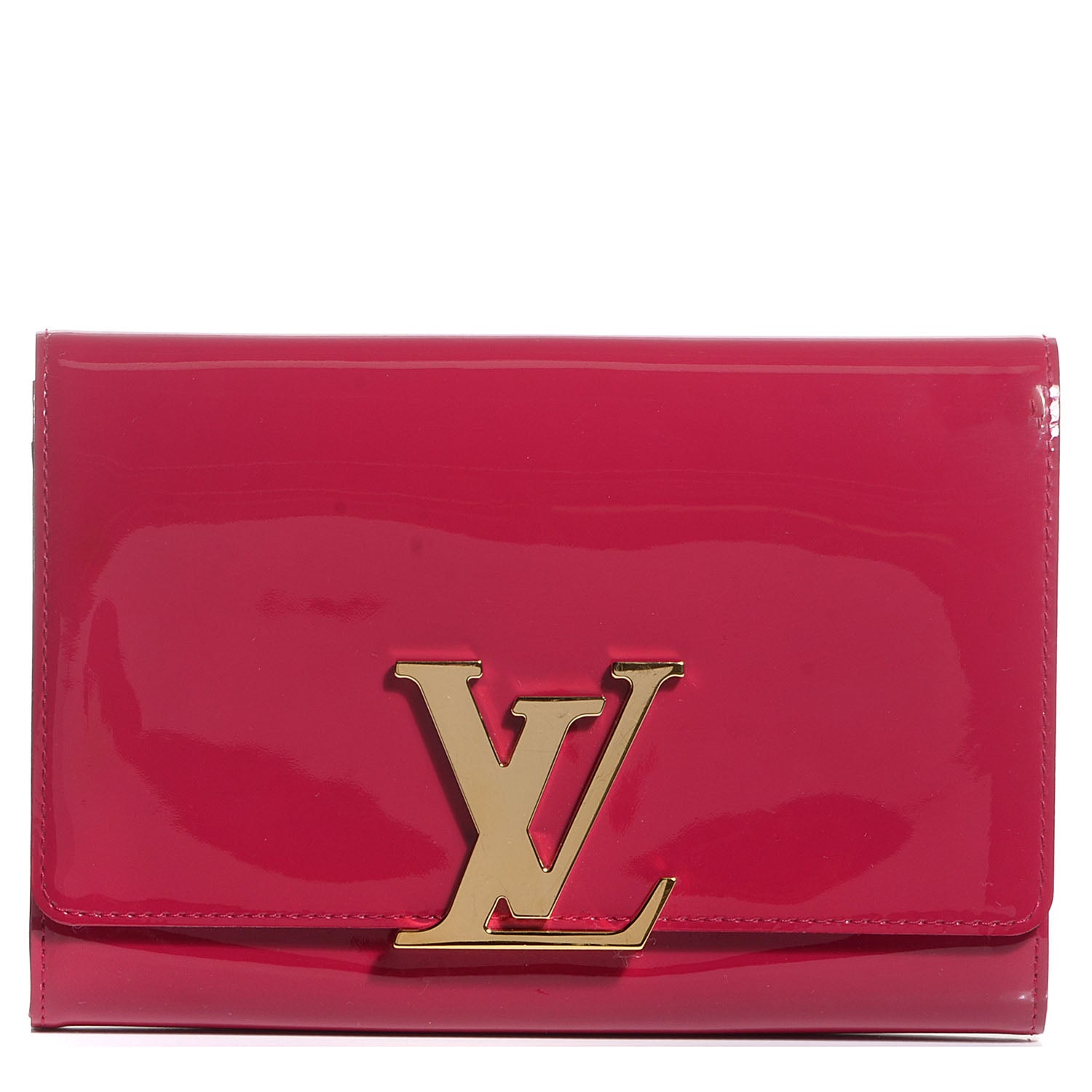 Louis Vuitton Patent Louise Clutch Rose Indien 1 of 8