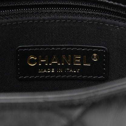 Chanel Lambskin Quilted Small Lacquered Chain Flap Black 6 of 11