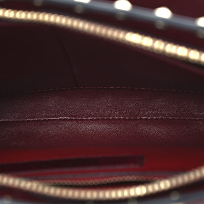 Valentino Garavani Nappa Rockstud Spike Side Slip Zip Clutch Rubino 4 of 12