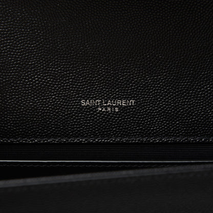 Saint Laurent Grain De Poudre Small Monogram Kate Satchel Black 8 of 12