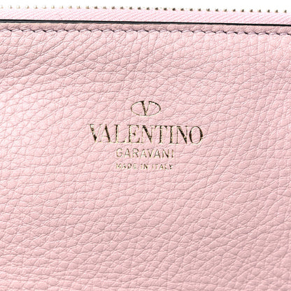 Valentino Garavani Grained Calfskin Small Rockstud Flip Lock Tote Black Rose Quartz 7 of 9